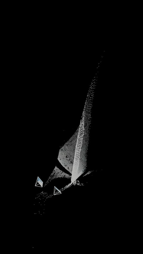 Front point-cloud render, jib